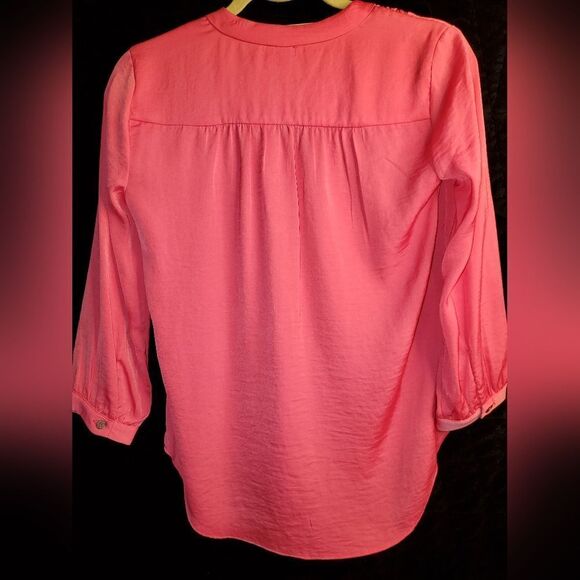 Bundle of 2 Vince Camuto NWOT v neck tie front blouse. 3/4 length sleeve Sz XXS - Picture 4 of 7